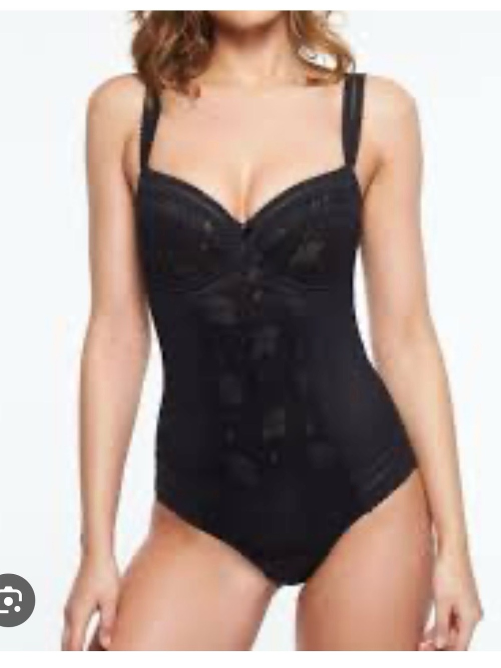 NWT Chantelle Black Lace Shaping “Monstouris” Bodysuit with Underwire
